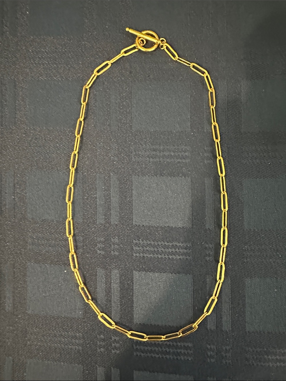 18 inch Classic Gold Paperclip Chain Necklace - Women Jewelry